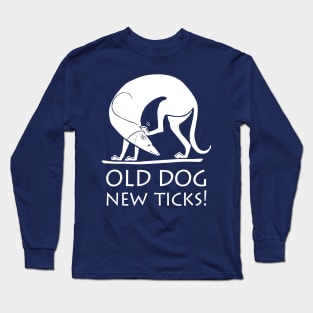 Ancient Greek Art Spartan Greyhound Hunting Dog, New Ticks! Long Sleeve T-Shirt